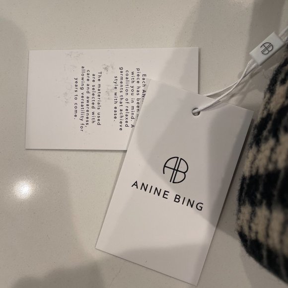 Anine Bing  Nico Houndstooth Shoulder Purse - Picture 5 of 5